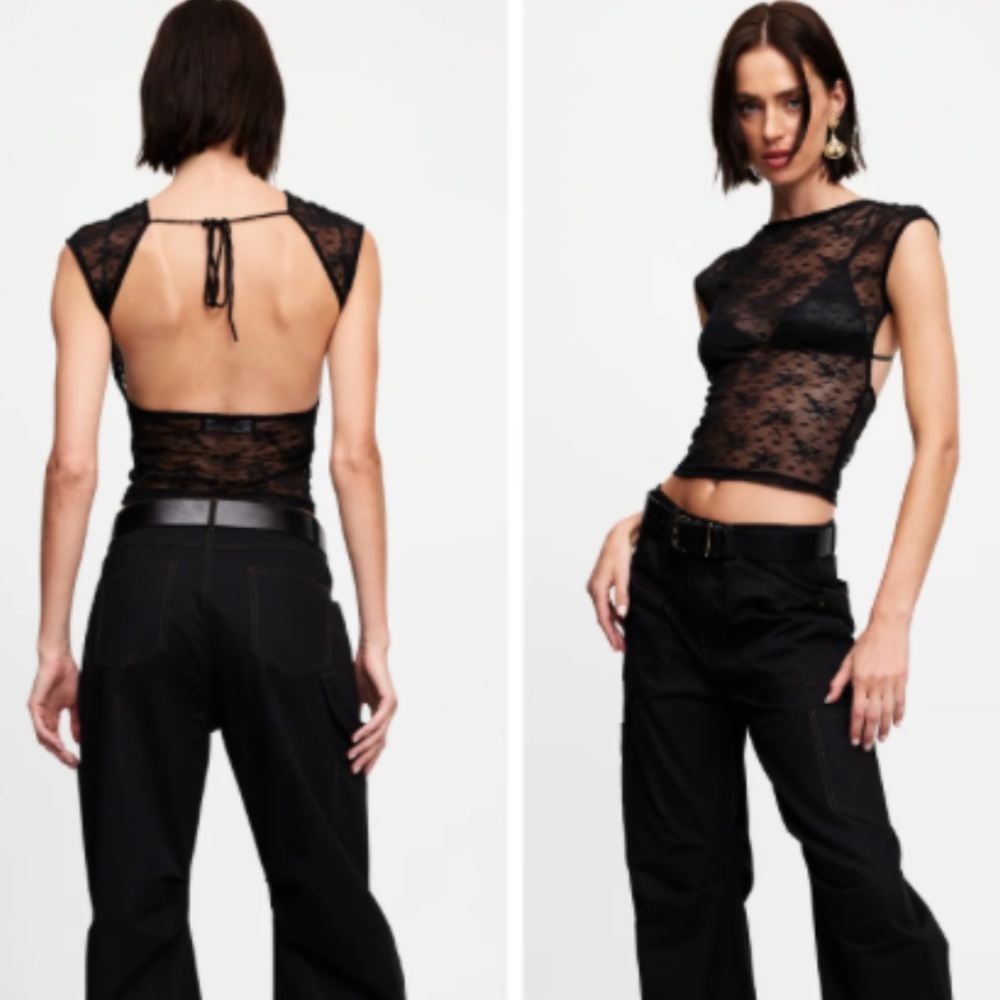 Lioness Black Lace Top